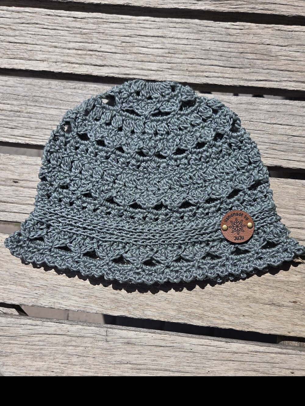 Artisan Handmade Lightweight Virgin Wool Blend Lacey Crochet Boho Cloche Hat